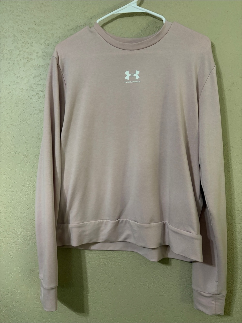 Under Armour Pale Pink Long Sleeve Crew Sweatshirt